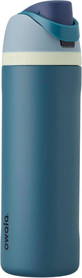 Stay Hydrated in Style with the Owala FreeSip Insulated Stainless Steel Water Bottle - 24 Oz Denim, Perfect for Travel!
